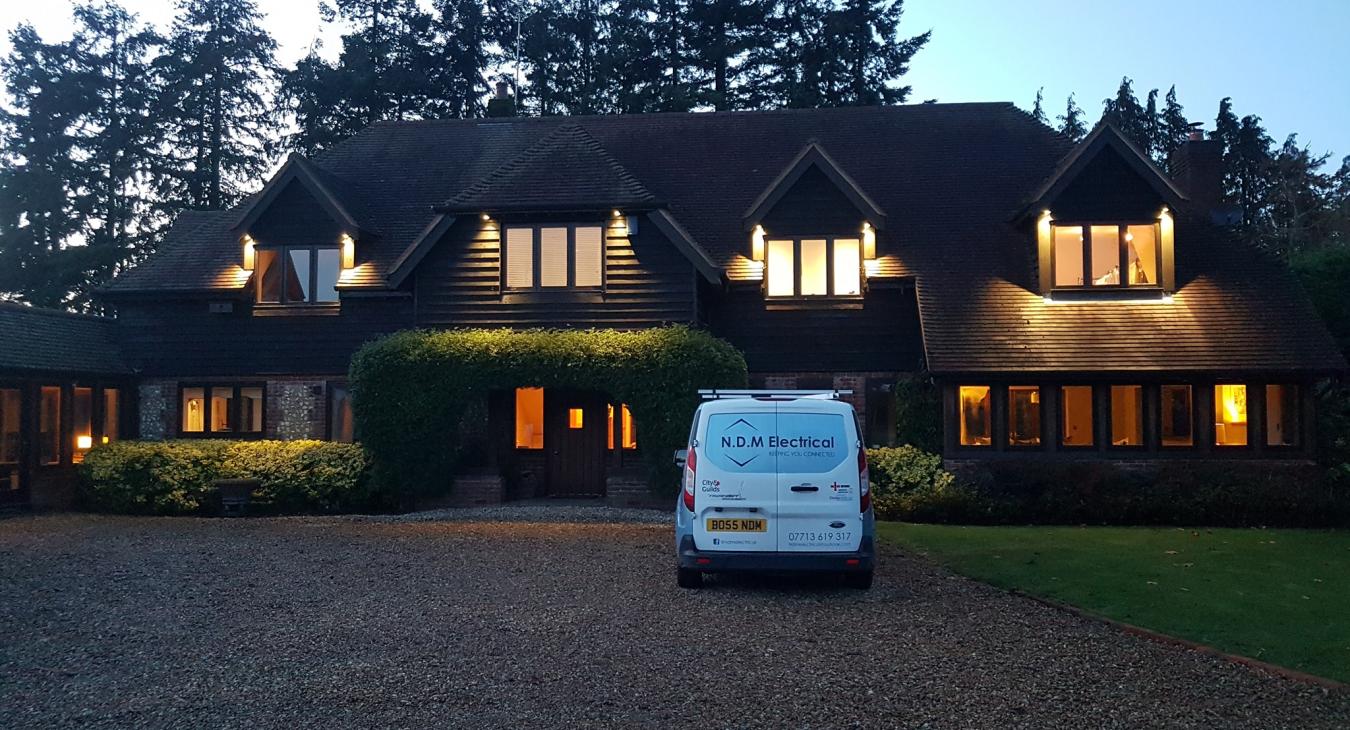 Outside lighting installed at a home in Romsey
